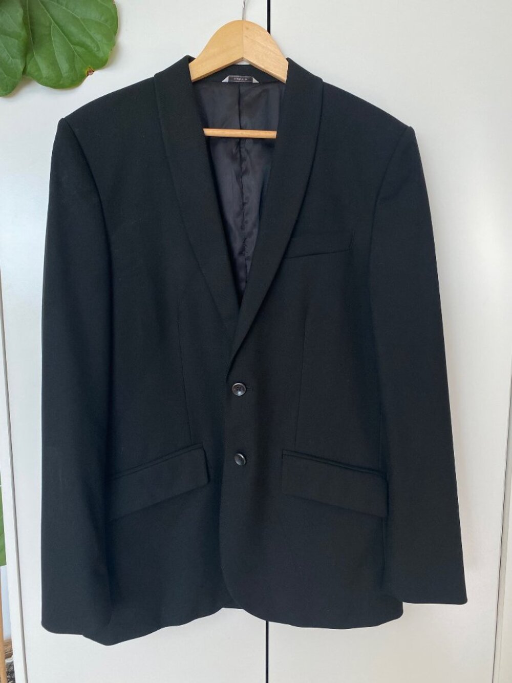 Men Tristan Black Blazer Fitted Size 38
